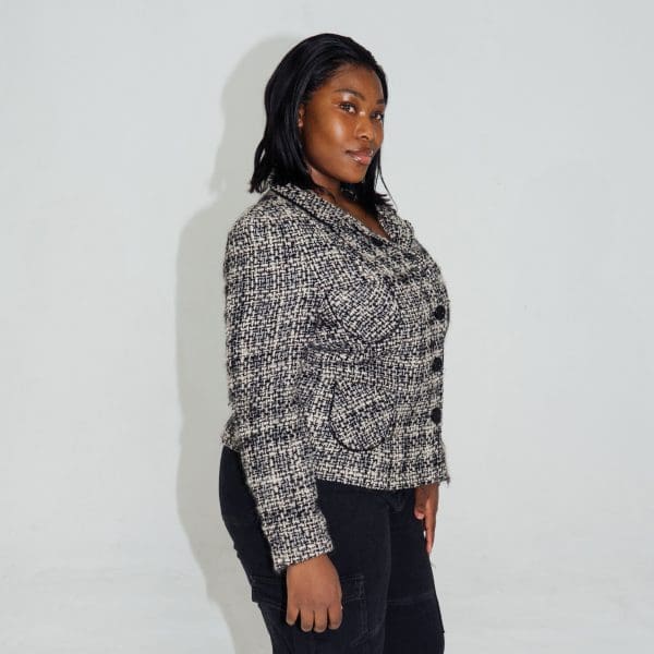Bulk Buy Clothing Ladies Blazer Grey Checkered