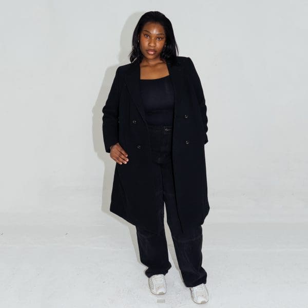 Bulk Buy Clothing Ladies Long Coat Black