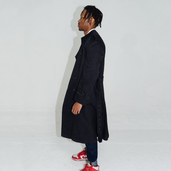 Bulk Buy Clothing Mens Black Trenchcoat